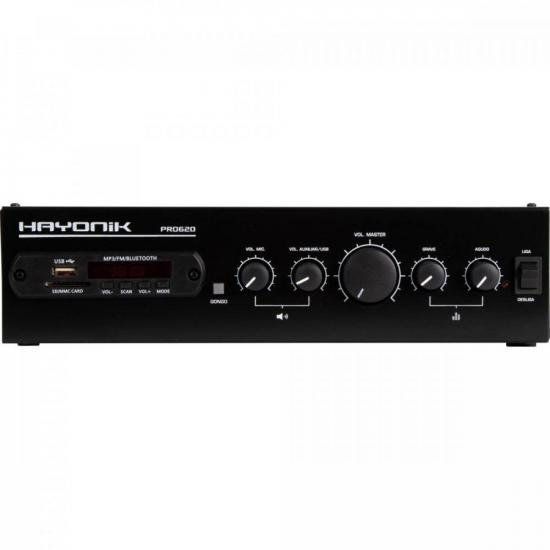 Amplificador Hayonik PRO620 100W RMS Com Gongo [F002]