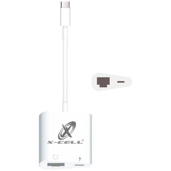 Adaptador Ethernet USB-C RJ45 Flex Branco [F002]