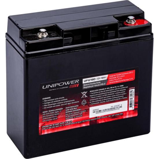 Bateria Estacionária Selada 12V 18Ah VRLA UP12180 Unipower [F002]