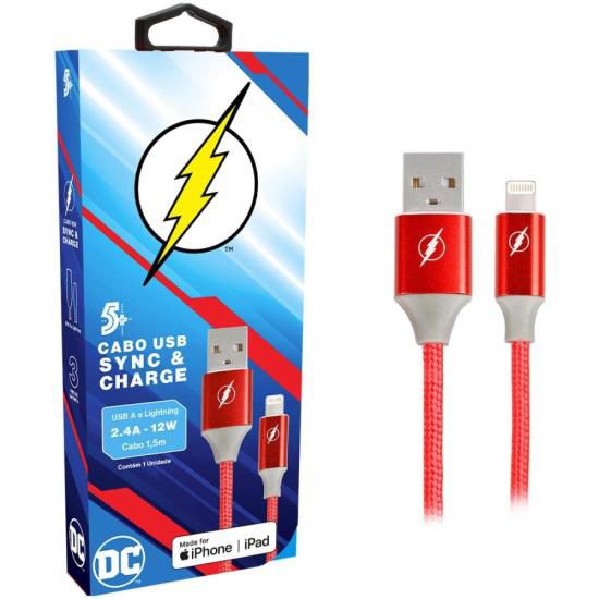 Cabo USB-A Para Lightning Flash 1,5m 5+ [F002]