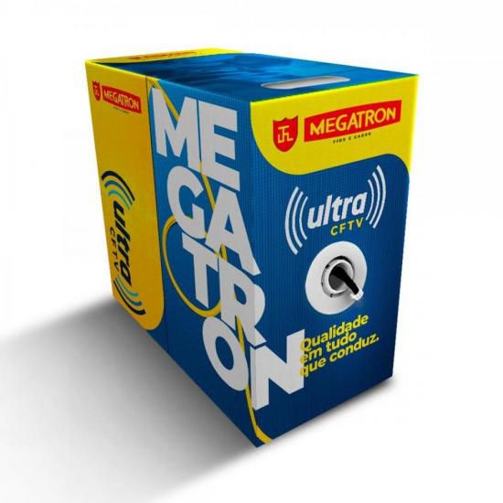Cabo Ultra CFTV 4Px24 AWG Preto MEGATRON - CX / 300 [F002]