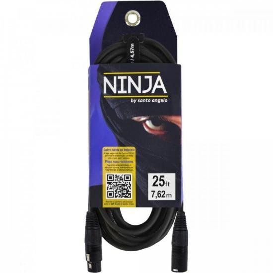 Cabo XLR Macho x XLR Fêmea 7,62m Ninja LW B Santo Angelo [F002]