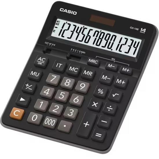 Calculadora De Mesa Casio GX14B 14 Dígitos Preta [F002]