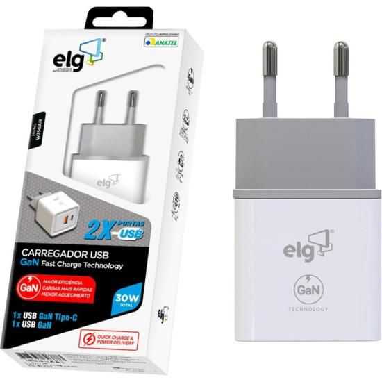 Carregador 2 USB 3A + 1 PD W35GAN ELG [F002]