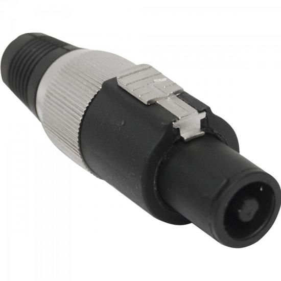 Conector Speakon de Linha Macho 4 Pólos PGSP0004 Preto/Cinza Storm - PCT / 10 [F002]