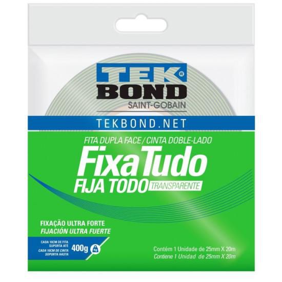 Fita Acrílica Uso Interno Fixa Tudo 25mmx20m Tekbond [F002]