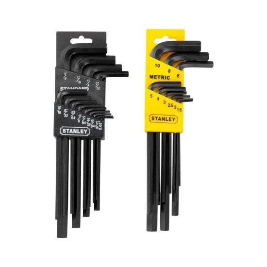 Jogo de Chaves Hexagonal Com 22 Peças Stanley [F002]