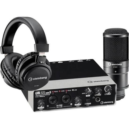 Kit de Recording Pack Steinberg UR22 MKII Preto [F002]
