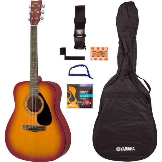 Kit de Violão Acústico Yamaha F310P TBS + Capa + Acessórios [F002]