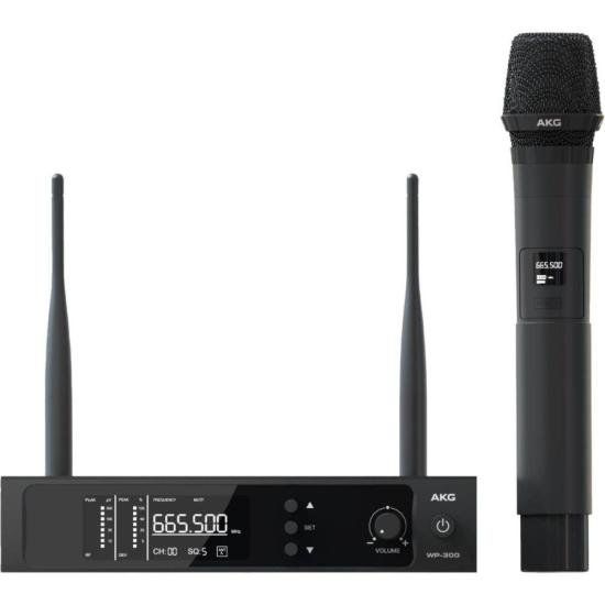 Microfone AKG WP 300 UHF Vocal Sem Fio Preto [F002]