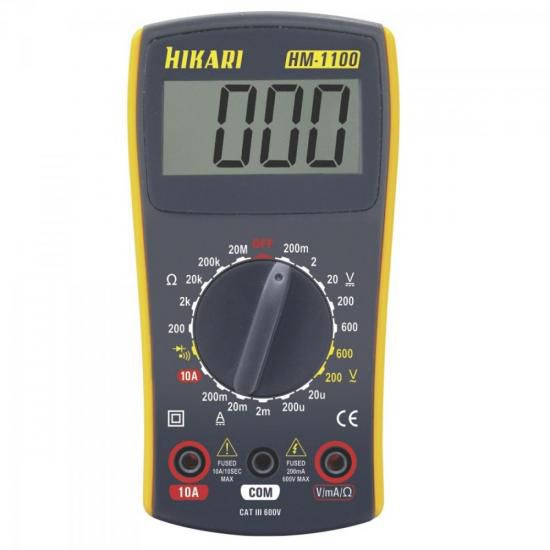 Multímetro Digital HM1100 Amarelo/Cinza HIKARI [F002]