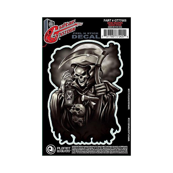 Adesivo Para Guitarra Grim Reaper Tattoo D Addario GT77005 [F035]