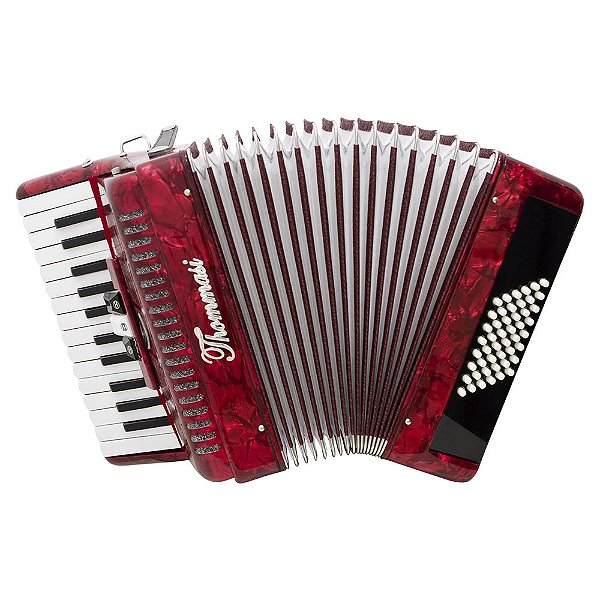 Acordeon 48 Baixos 26 Teclas Ta 4803 Vermelho Thommasi [F097]