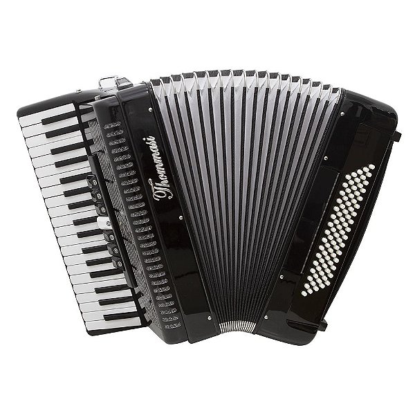 Acordeon 80 Baixos 37 Teclas Ta 8009 Preto Thommasi [F097]