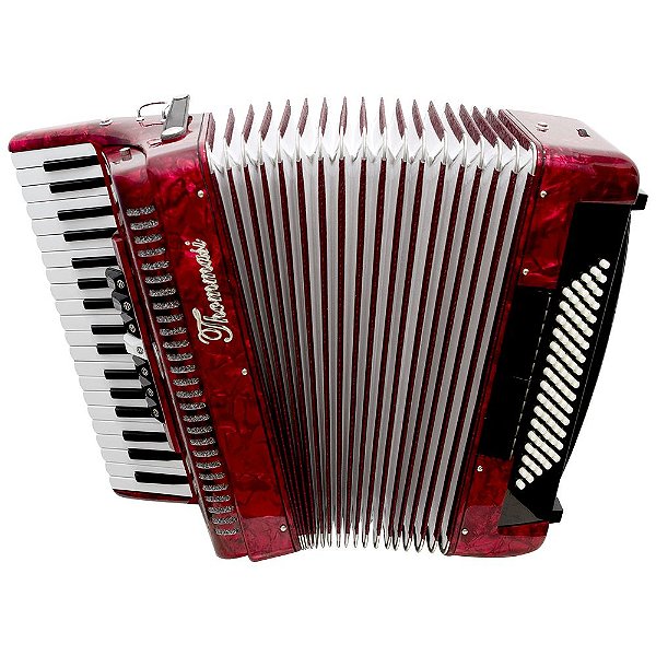 Acordeon 80 Baixos 37 Teclas Ta 8009 Vermelho Thommasi [F097]