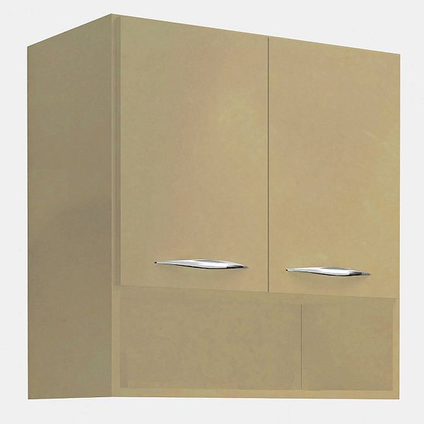 Armário Aéreo Duas Portas Com Nicho Natural Em Mdf [F031]