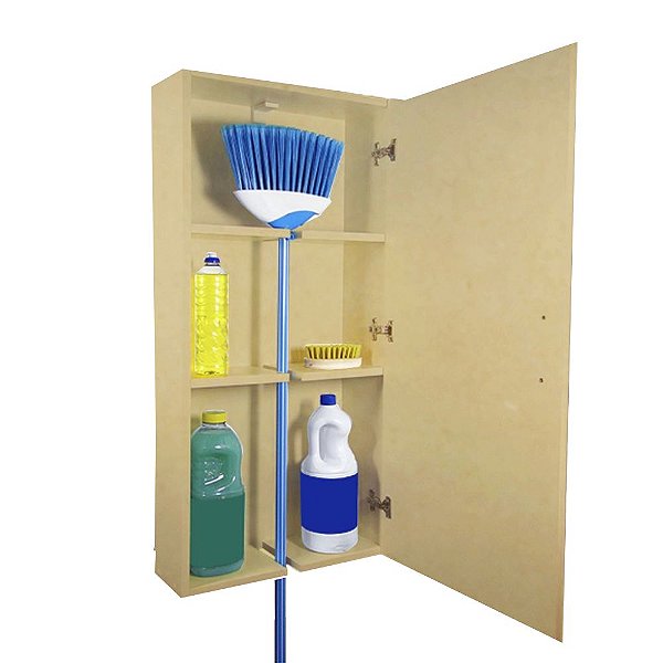 Armário Lavanderia Natural Cru Em Mdf [F031]