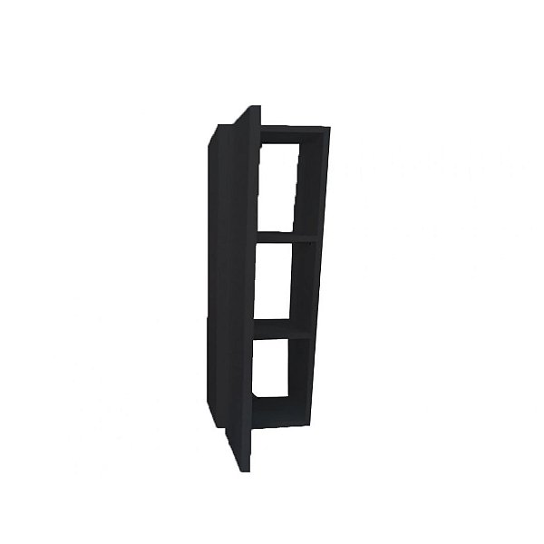 Armario Nicho Toalheiro 60cm Preto Em Mdf [F031]