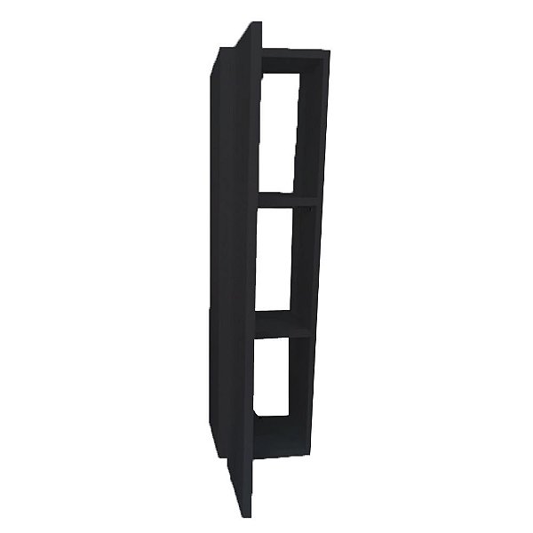 Armário Nicho Toalheiro Preto Em Mdf 80cm [F031]