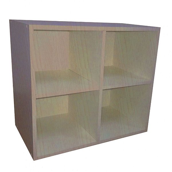 Biblioteca Cubo Aéreo Em Mdf Madeirado [F031]