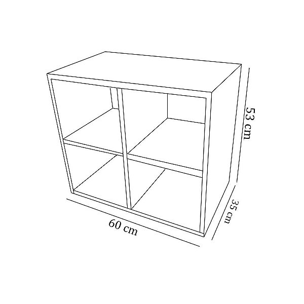 Biblioteca Cubo Aéreo Em Mdf Branco [F031]