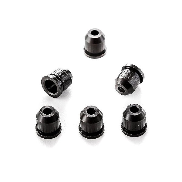 Bucha Passa Corda Preta (6 Peças) Spirit Spirit JTE-BK [F035]