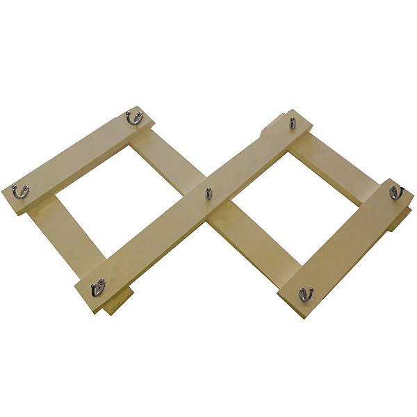 Cabideiro De Parede Sanfona Natural Em Mdf [F031]