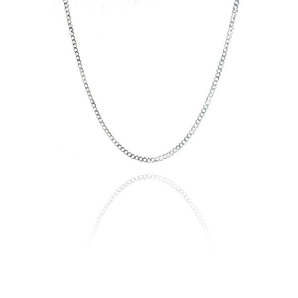 Colar Corrente De Elos Em Prata 925 [F027]