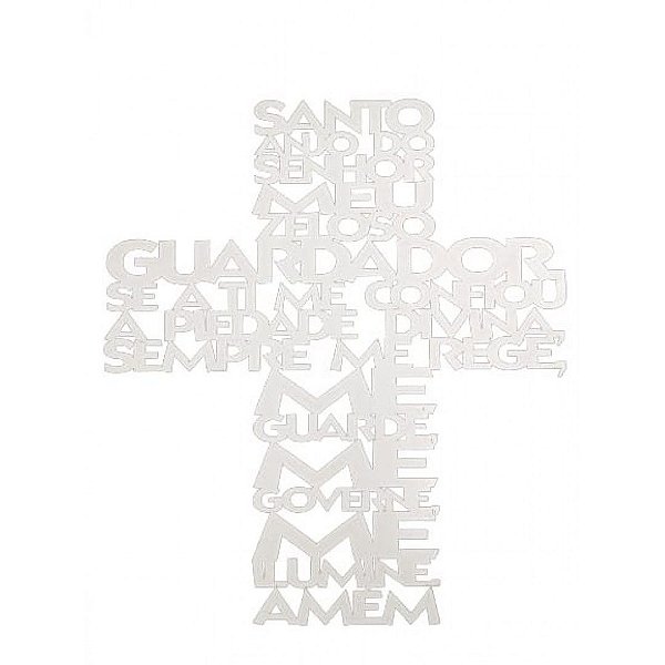 Cruz Santo Anjo Mdf Branco [F031]