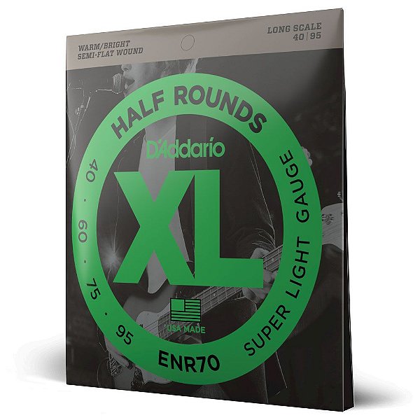 Encordoamento Baixo 4C 40-95 D Addario Half Rounds ENR70 [F035]