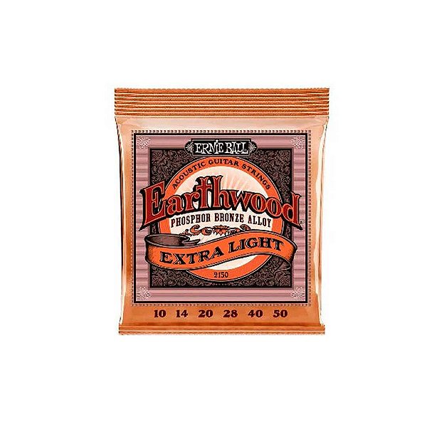 Encordoamento P/violão Aço Earthwood Extra Leve Phosphor Bronze Ernie Ball 010"-050" P02150 [F108]