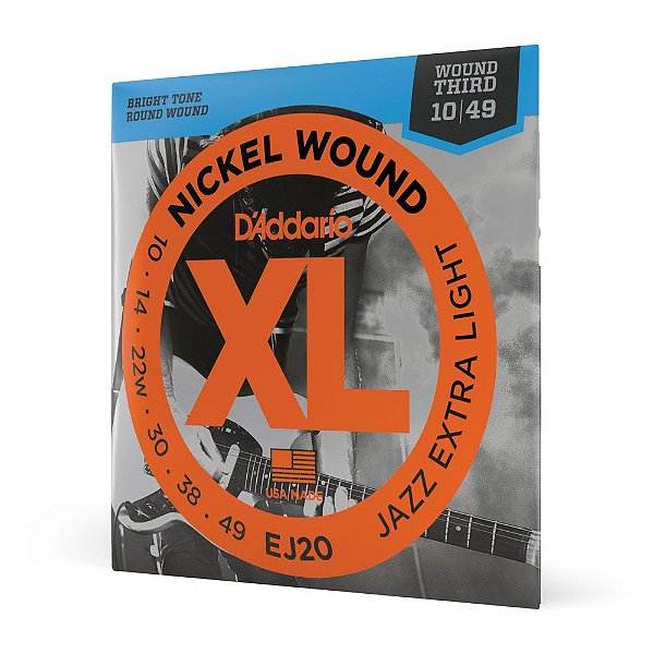 Encordoamento Para Guitarra 10-49 D Addario XL Nickel EJ20 [F035]