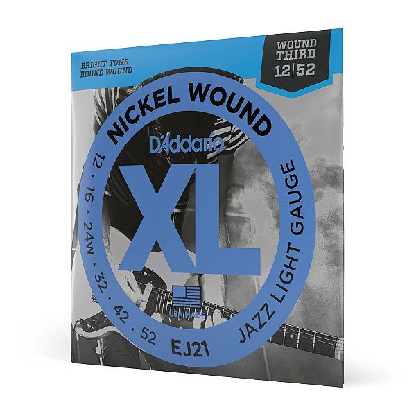 Encordoamento Para Guitarra 12-52 D Addario XL Nickel EJ21 [F035]