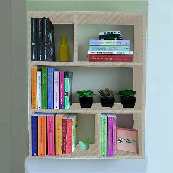 Estante De Parede Multiuso Decoração Livros Madeirado Em Mdf [F031]