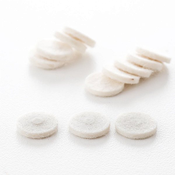 Feltro Roldanas Instrumentos Branco (12 Peças) Spirit FW-WH [F035]