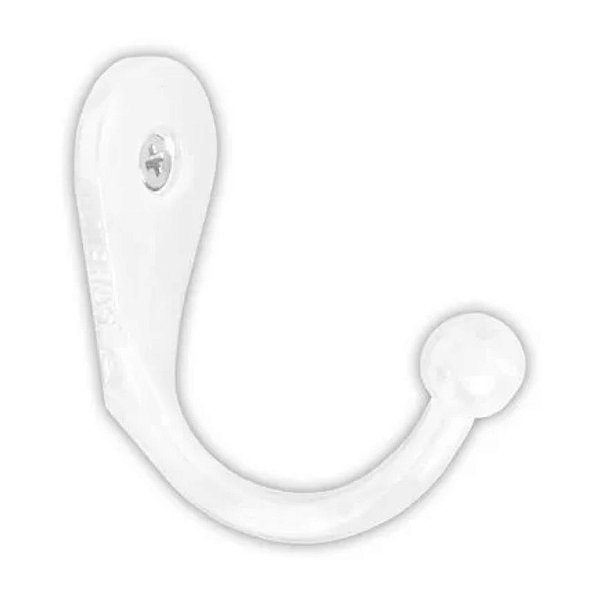 Gancho Para Porta Chaves Plastico Branco C 20 [F031]
