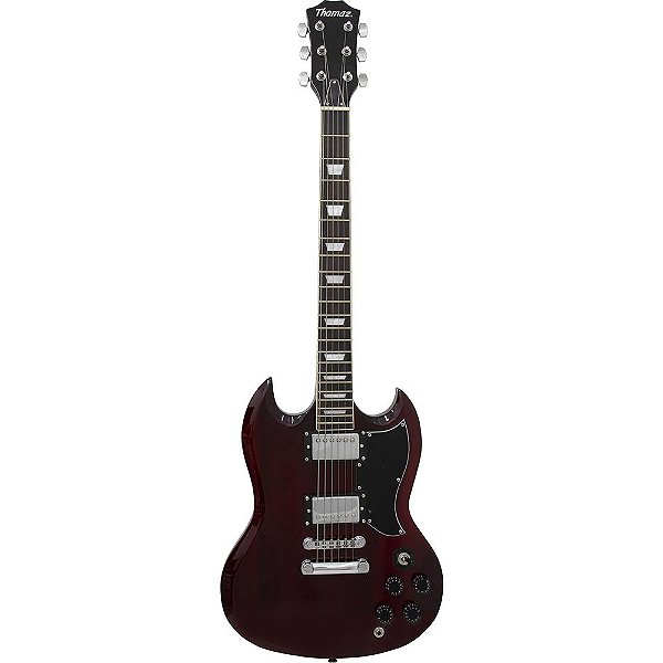 Guitarra Elétrica Sg De Madeira Maciça Thomaz Teg 340 Vinho [F097]