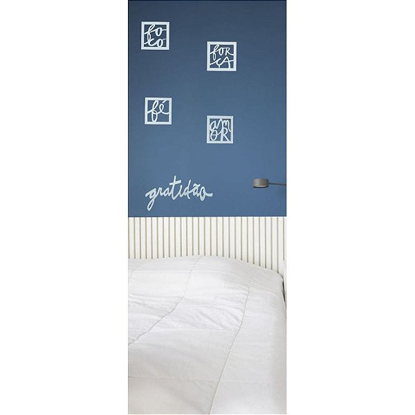 Kit Plaquinha Decorativa Gratidão Com 4 Quadrinhos Decorativo Branco [F031]