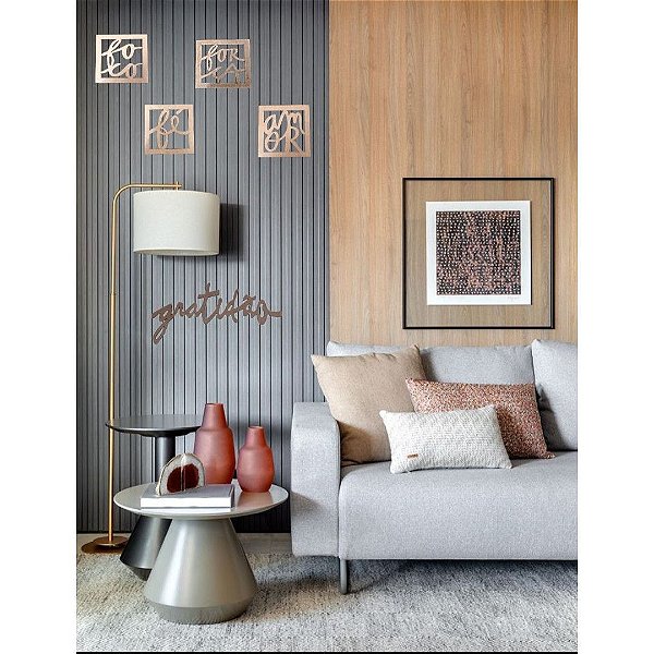 Kit Plaquinha Decorativa Gratidão Com 4 Quadrinhos Decorativo Natural [F031]