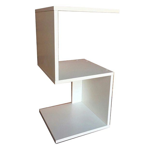 Mesa De Cabeceira Em S Em Mdf Branco [F031]