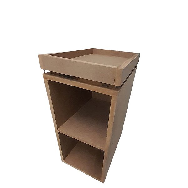 Mesa De Cabeceira Lateral Natural Em Mdf [F031]