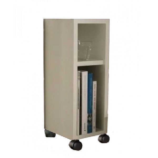 Mesa De Cabeceira Nicho Em Mdf Branco Com Rodizio [F031]