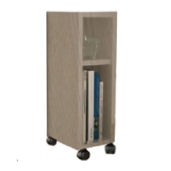 Mesa De Cabeceira Nicho Em Mdf Madeirado Com Rodizio [F031]