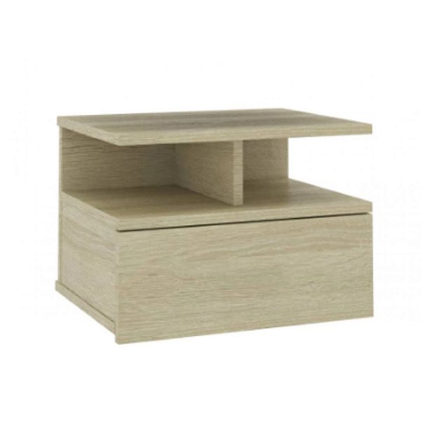 Mesa De Cabeceira Prateoleira Flutuante 1 Gaveta Madeirado Em Mdf [F031]