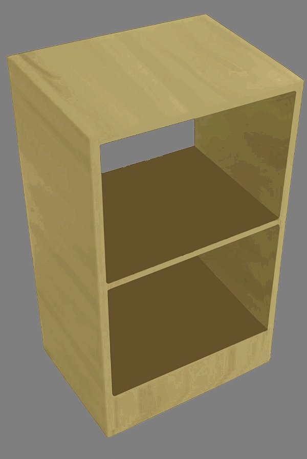 Mesa De Cabeceira Sem Gaveta Em Mdf Natural [F031]