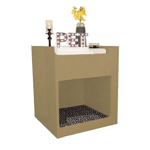 Mesa De Cabeceira/cama Pet Natural Em Mdf [F031]