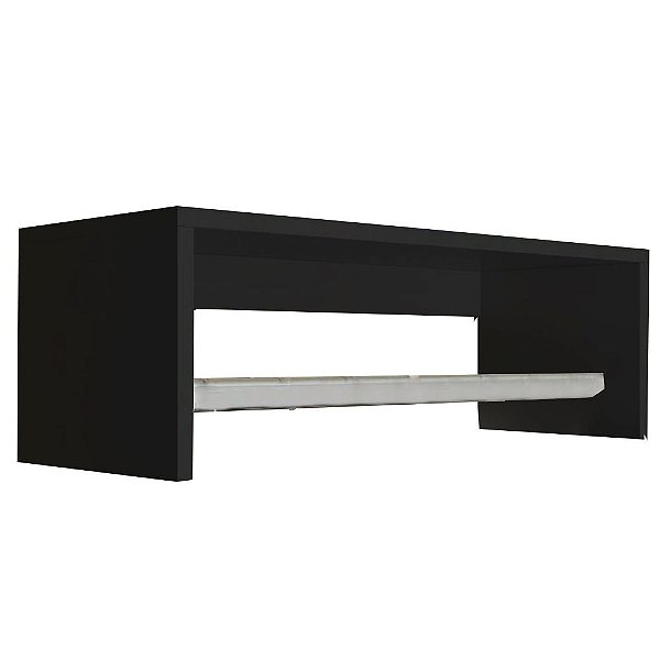 Nicho Com Varão 80cm Preto Em Mdf [F031]