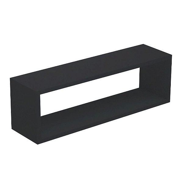 Nicho Retangular Decorativo  70cx25px15a  Preto Em Mdf [F031]