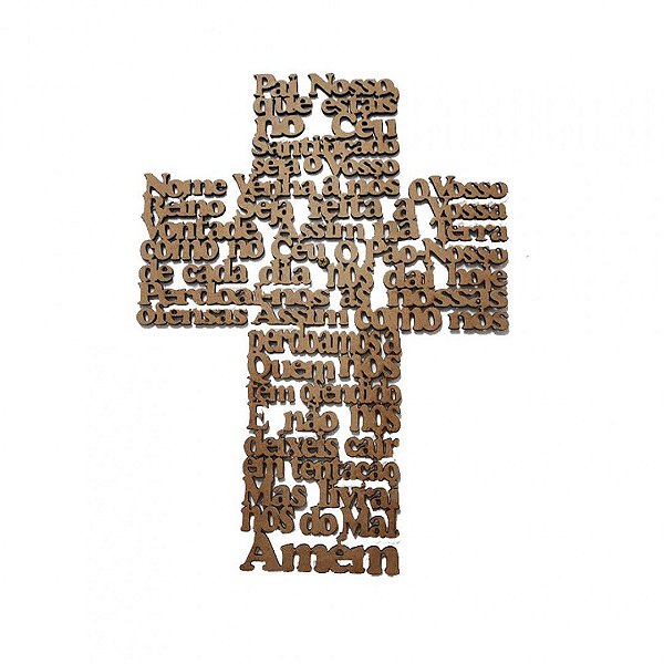 Painel Oração Pai Nosso Mdf Cru [F031]