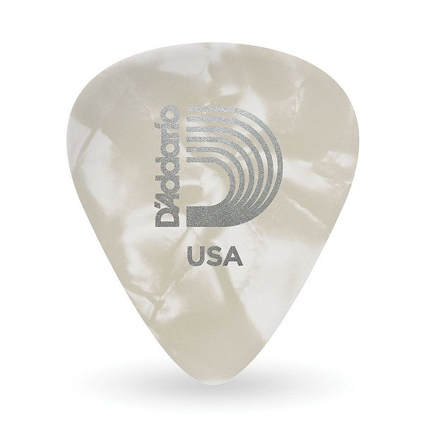 Palheta Celulóide Branca Perolada Pesada D Addario 1CWP6-10 [F035]